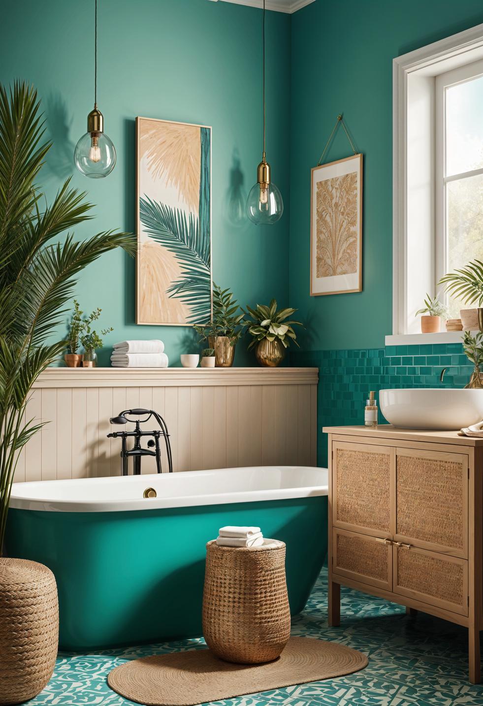 15 trendy bathroom colors for a breathtaking makeover 13 4. Teal Dream: Lively Bad Vibes-2