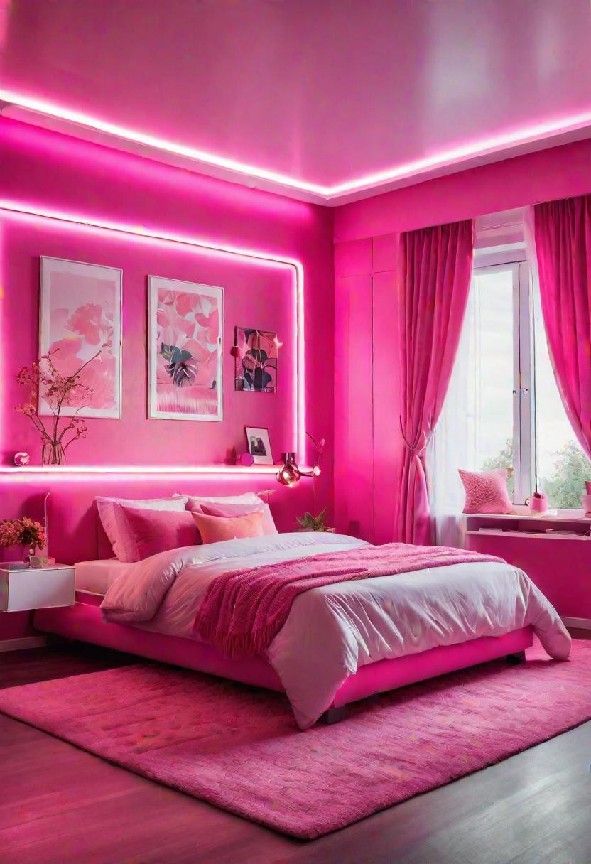 63 Luxurious Pink Bedrooms to Warm Up Your Space 11 9. Teen Bubblegum Pink Bedroom-0