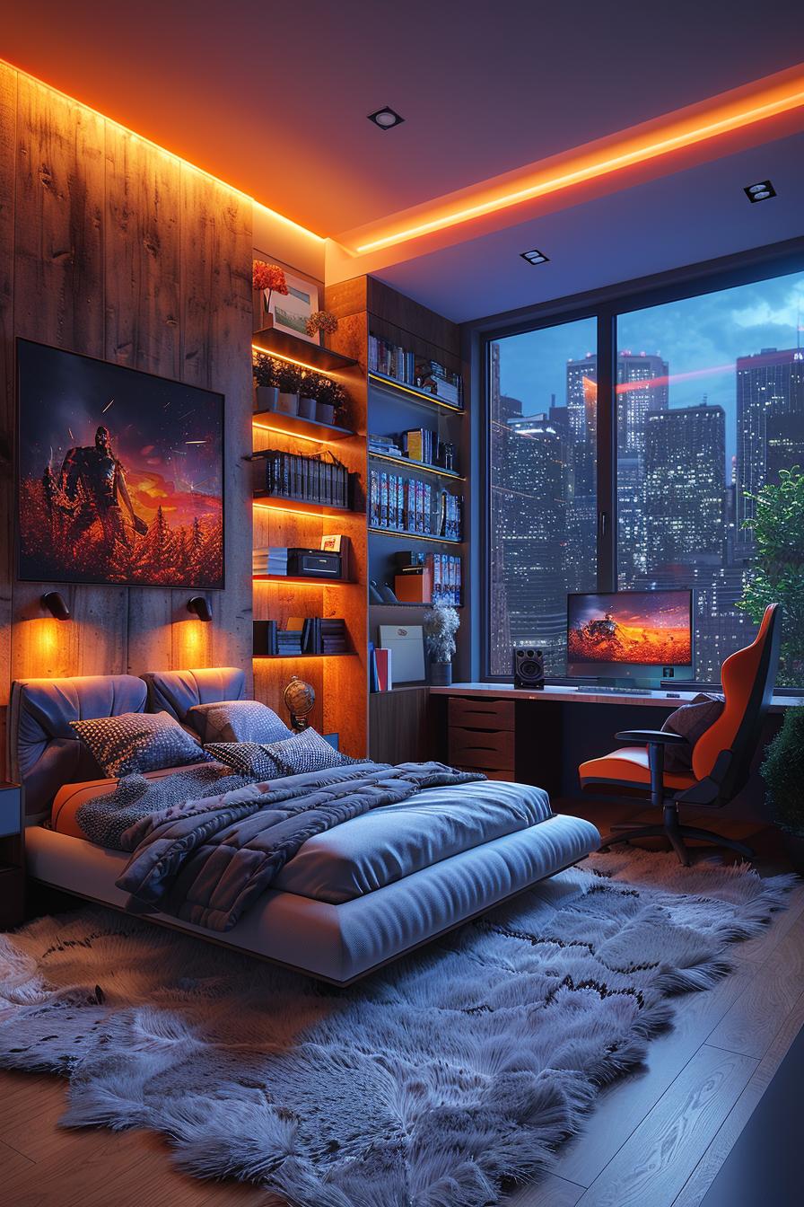 21 super sweet bedroom ideas for teenage girls 24 8. Teen gamer's led paradise-1