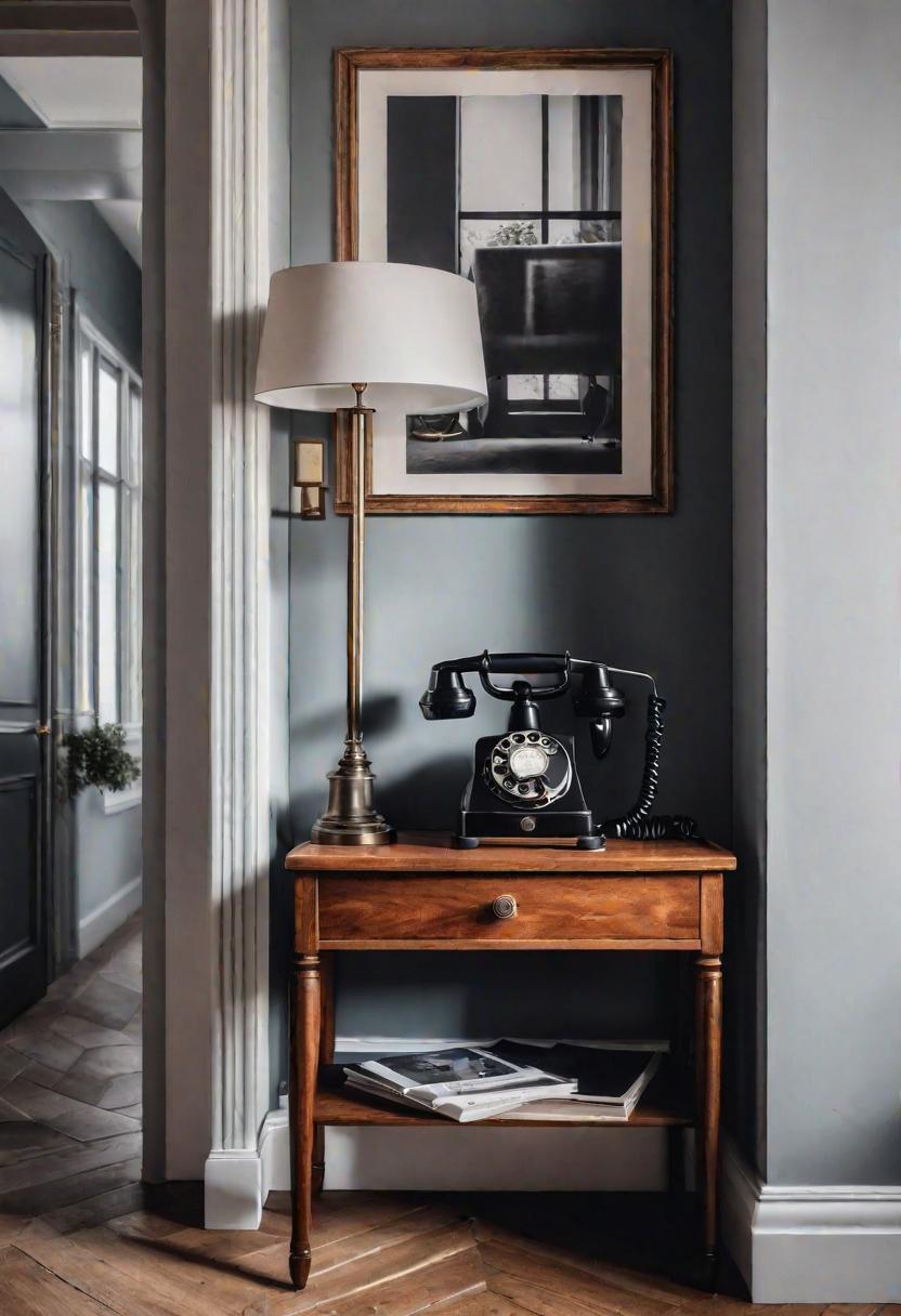 39 Chic Small Entrance Hall Ideas: Creative Solutions for Welcoming Spaces 23 20. Telephone Table Transformation Ideas-0