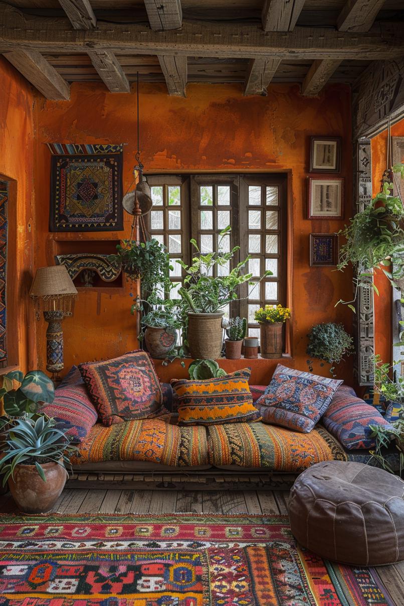 19 unique earthy living room ideas for a cozy makeover 29 9. Terracotta-inspired eclectic living vibe-0