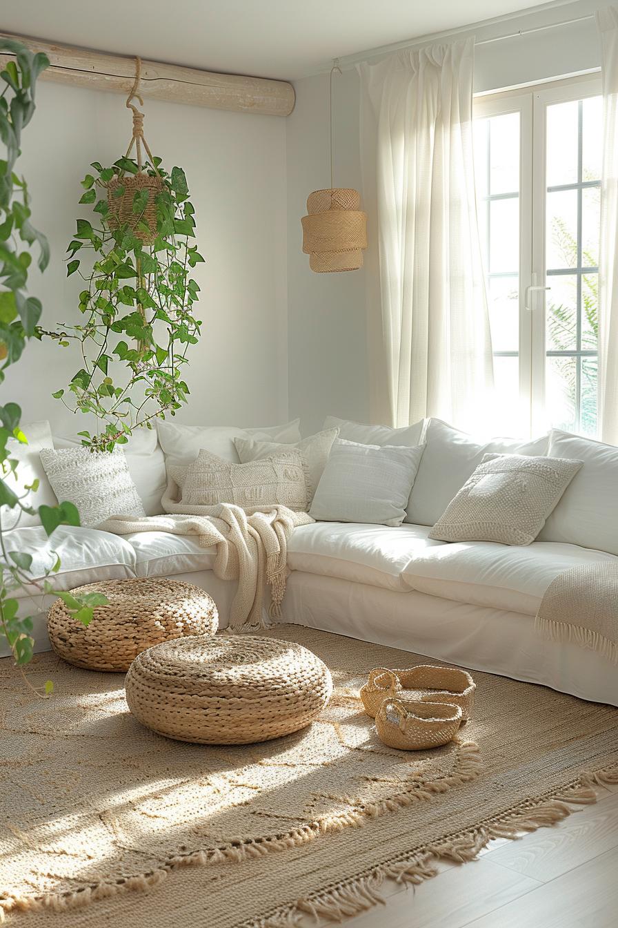 15 breathtaking Boho Coastal living room ideas for a beach house 21 7. Terracotta-pot-indoor plant display-1