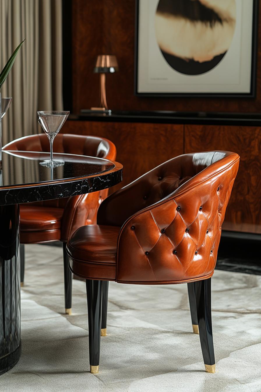 23 breathtaking modern dining tables from the middle of the century, which they worship 44 16. Textural contrast to leather chairs-2