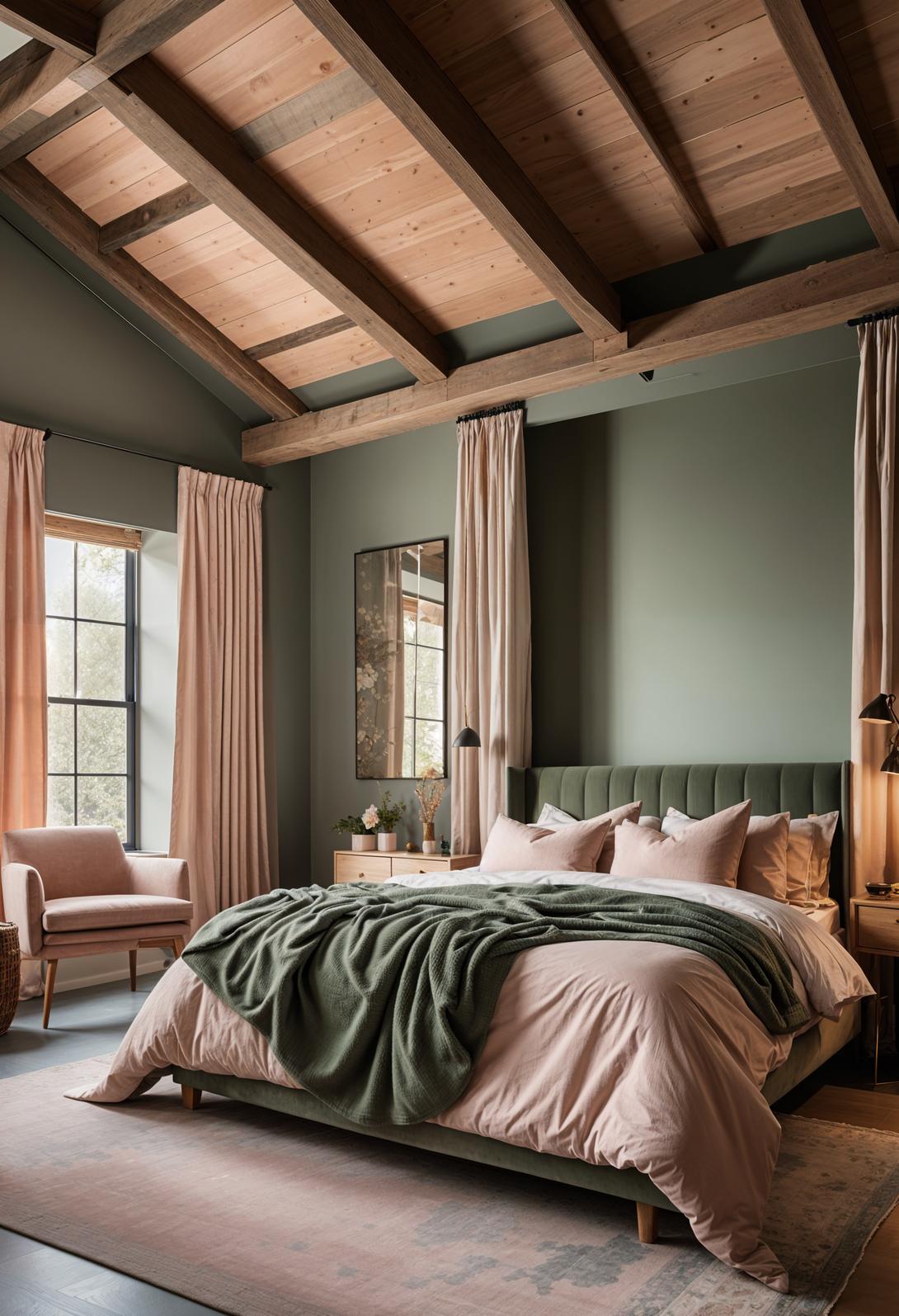 30 Chic Sage Green and Blush Bedroom Ideas 41 20. Texture-Infused Sage & Blush Decor-2