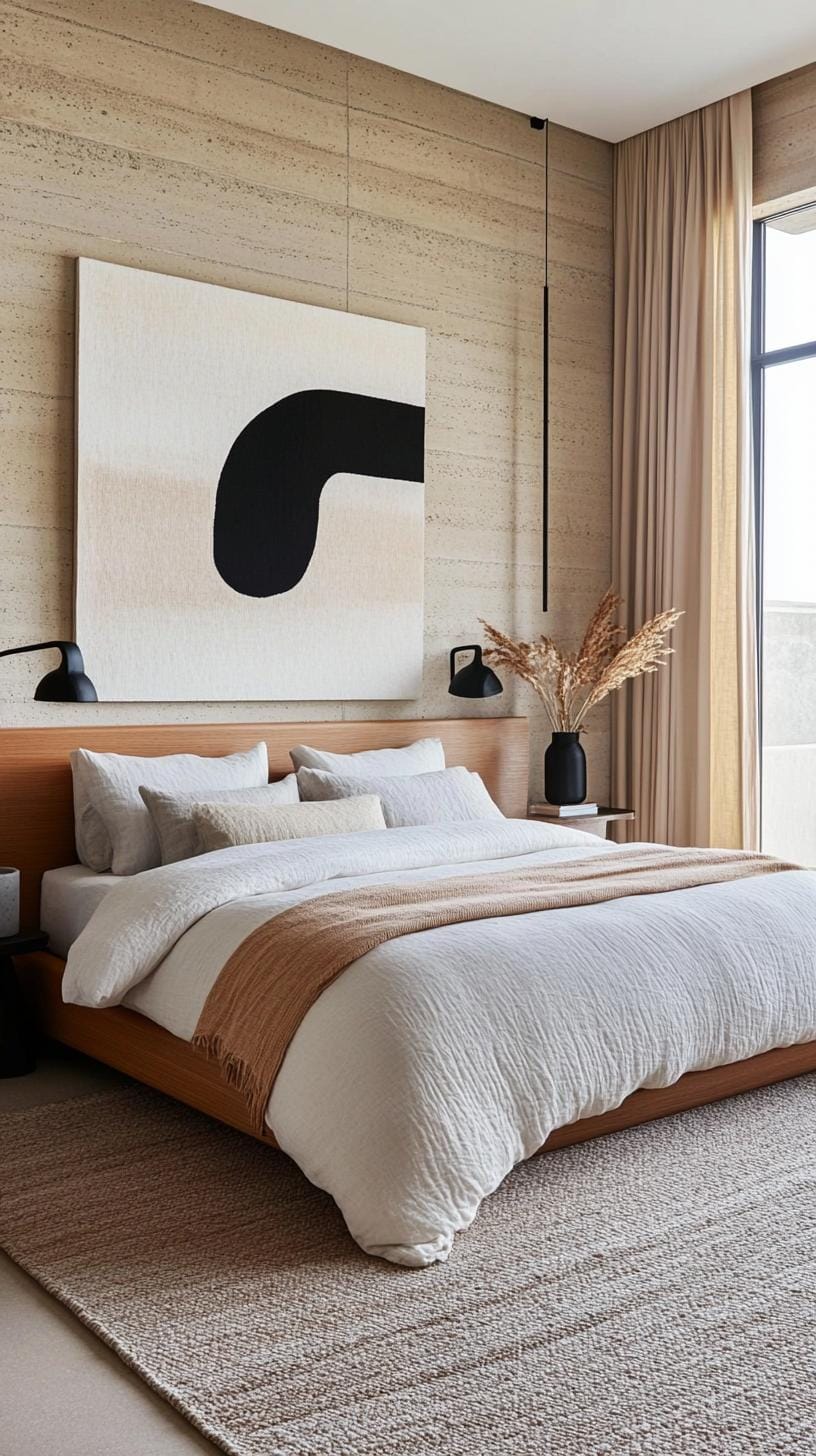 20 new minimalist bedroom ideas to inspire your 2025 refreshment 64 20. Texture game: rely on textures rather than on colors with linen, wool and cotton in uniform shades-0