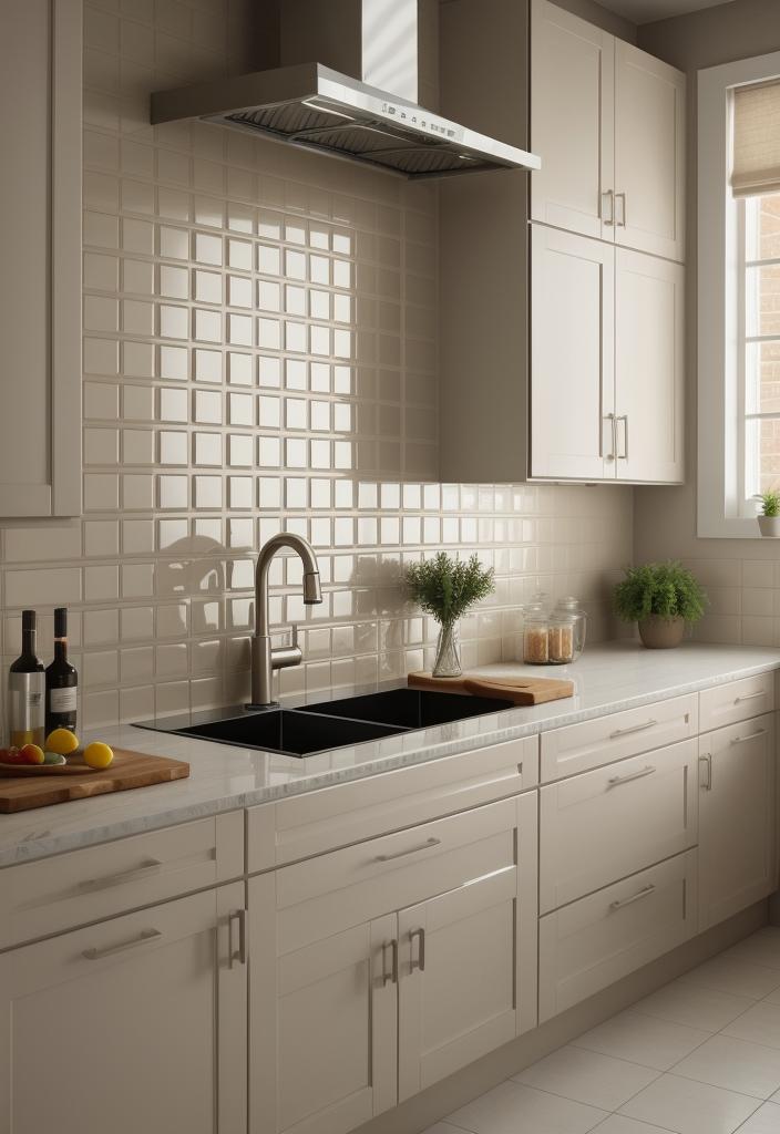 35 Stunning Kitchen Backsplash Ideas: Creative and Eye-Catching Designs 3 1. Textured Ceramic Tile Inspiration-0