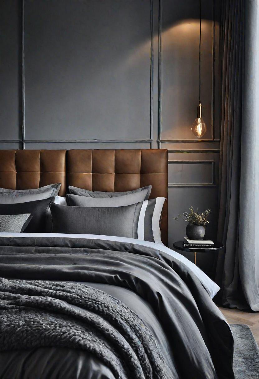 47 Stunning Grey Bedroom Ideas for An Elegant Bedroom Design 11 9. Textured Grey Bedroom Layering-0