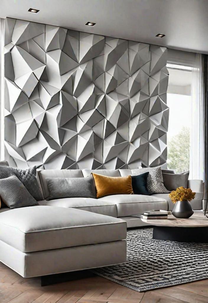 40 Breathtaking accent walls in living room Ideas 7 5. Textured Wall Panels-0