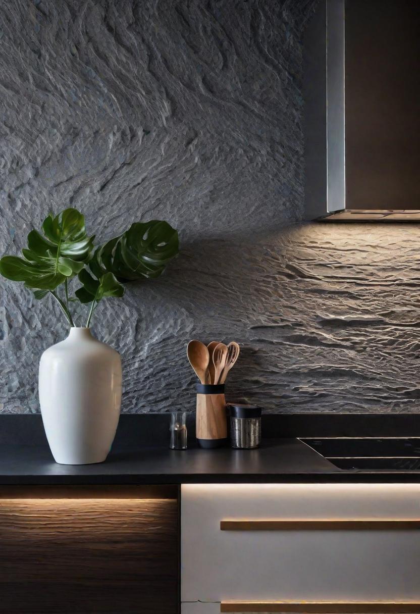 39 Cutting-Edge Modern Kitchen Design Ideas: Contemporary Style 42 32. Textured Wall Trends-2