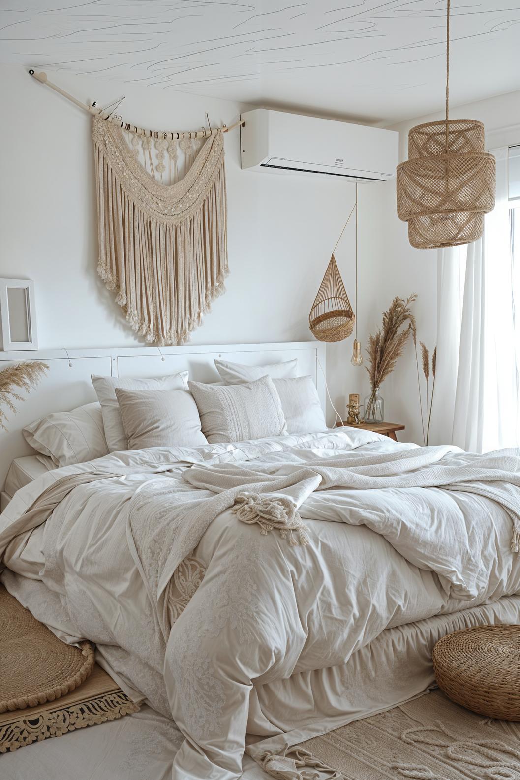 29 wunderschöne neutrale Boho -Schlafzimmer: verträumte und entspannende Räume 5 2. ruhiger Boho-Schlafzimmer Retreat-1