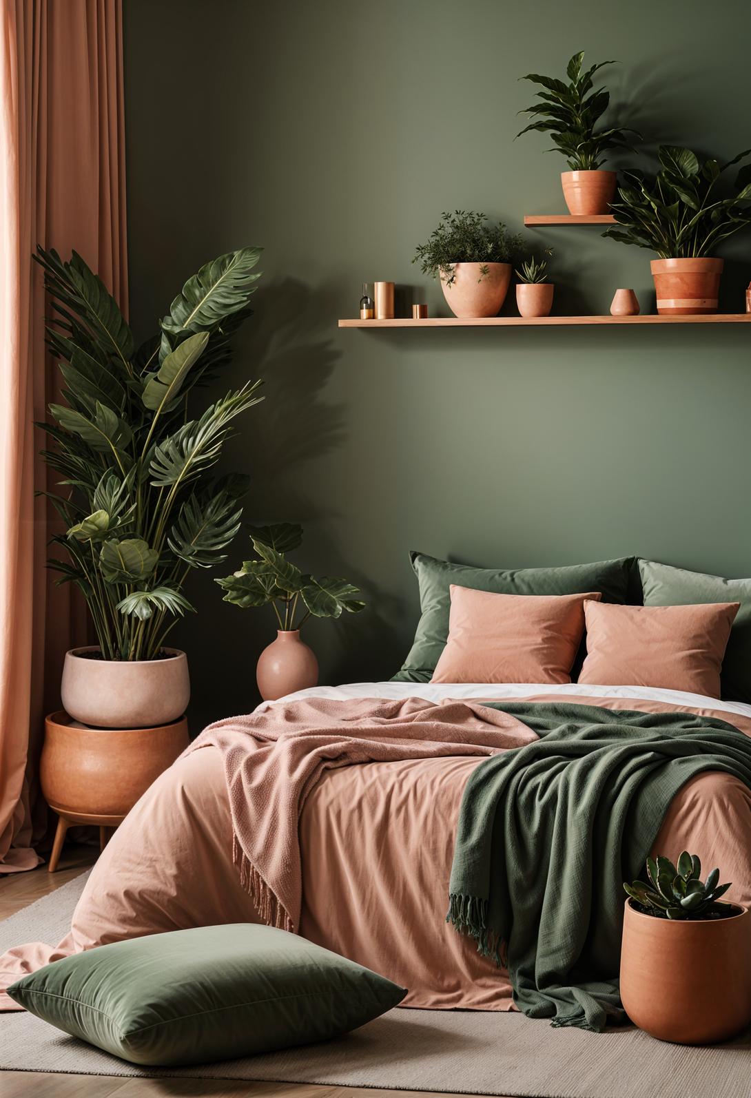 30 Chic Sage Green and Blush Bedroom Ideas 25 11. Tranquil Sage Green Meditation Corner-0