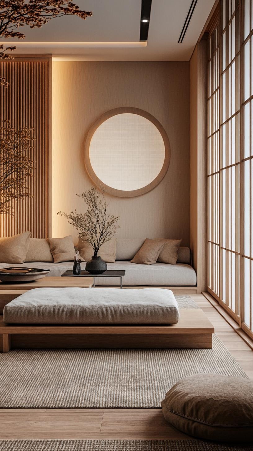 15 new Japandi living room ideas that you love 12 4. Tranquil Sliding Shoji Victoring Deads with Nordic Akzenten-2