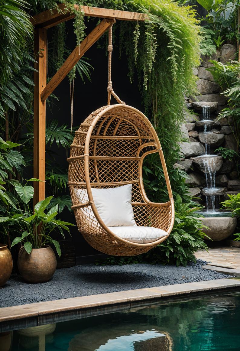 45 Chic & Modern Boho Living Room Ideas To Copy 4 1. Tranquil Zen Corner with Bamboo-1
