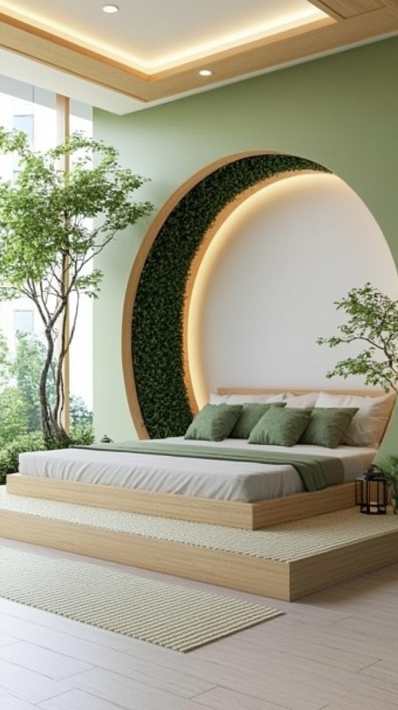 25 Trendy Sage Green Schlafzimmer Ideen für 2025 46 14. Tranquil Zen Meditation Nook in einem Schlafzimmer mit Salbeigrün-Thema