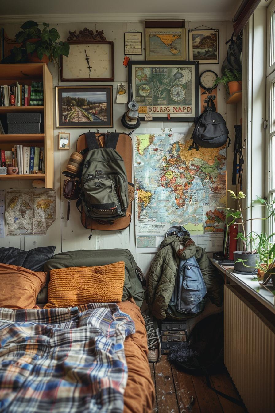 19 creative bedroom room ideas for boys 28 13. Travel-inspired gallery wall ideas-0