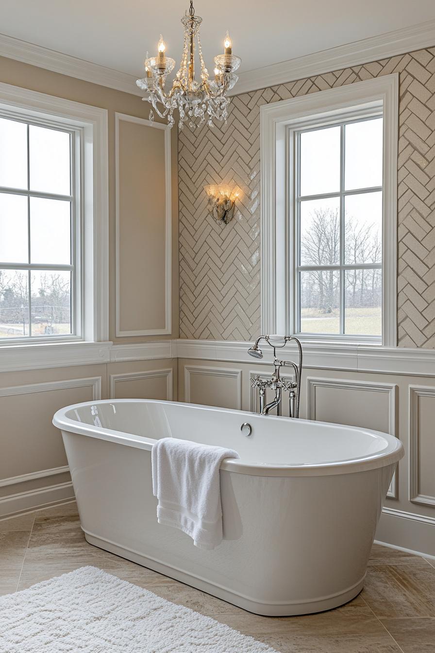 15 new bathroom design trends for 2024 and 2025 20 6. Trendy structured tile pattern-1