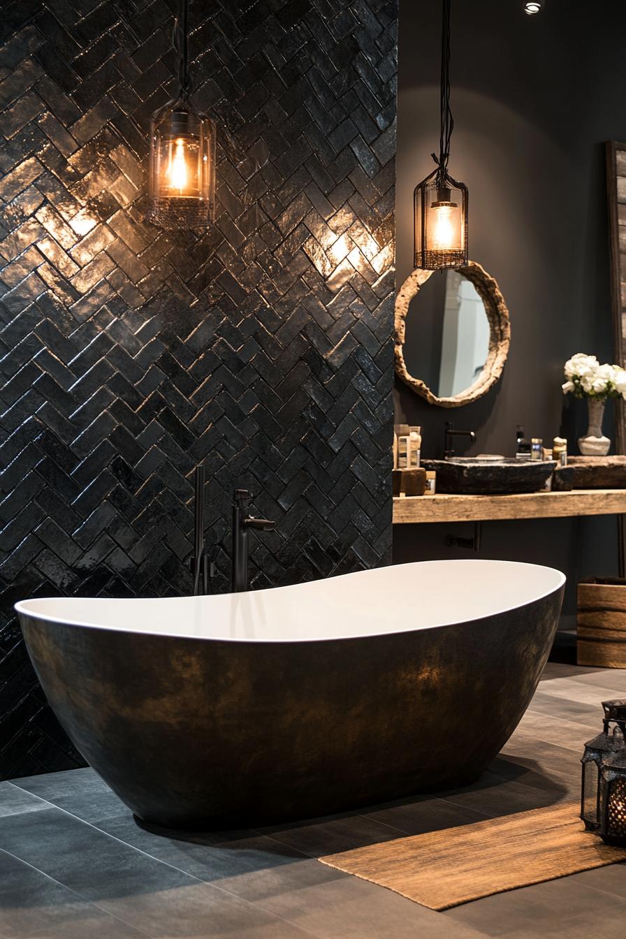 15 new bathroom design trends for 2024 and 2025 22 6. Trendy structured tile pattern 3