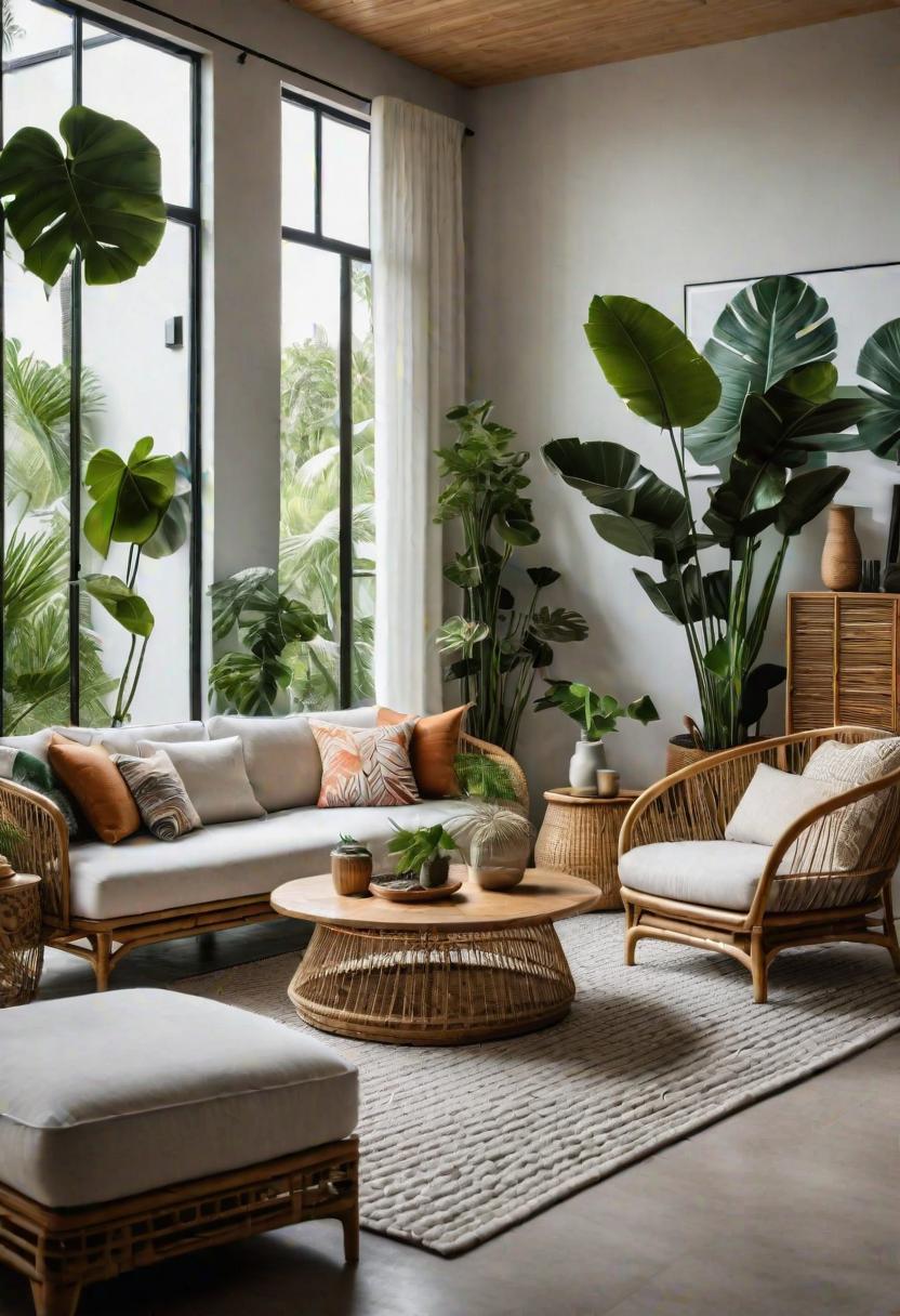 43 Modern Living Room Inspirations: Chic, Spacious, and Vibrant 38 36. Tropical Living Room Inspiration-0