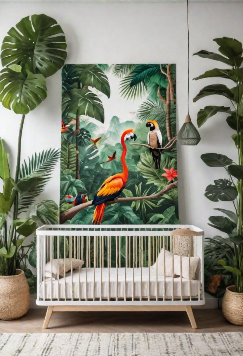 61 Dreamy Nursery Room Inspirations: From Cozy Corners to Whimsical Themes 29 16. Tropical Nursery Room Inspiration-0