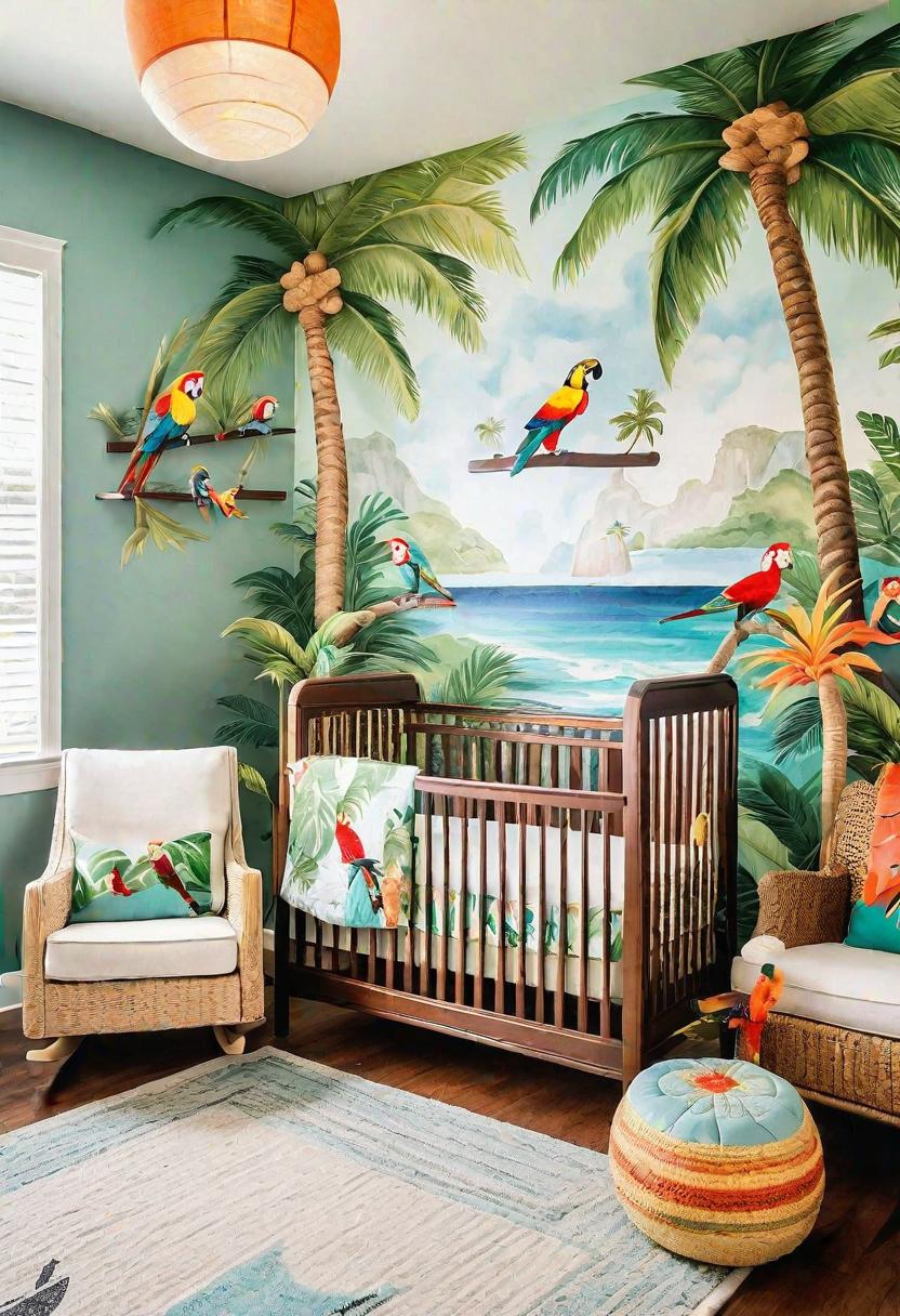 28 Charming Baby Boy Nursery Ideas: Creative Themes and Decor for Your Little Man 24 21. Tropical Nursery Vibes-0