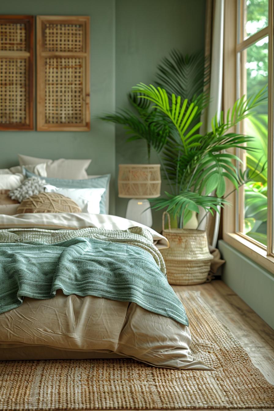 23 trendy boho coastal bedroom ideas that you will love 28 10. Tropical mood with indoor palm-0
