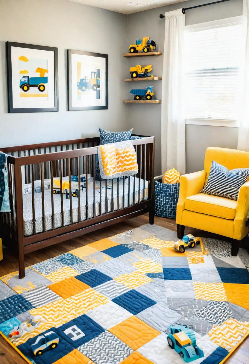 28 Charming Baby Boy Nursery Ideas: Creative Themes and Decor for Your Little Man 15 13. Truck & Building Block Theme-0