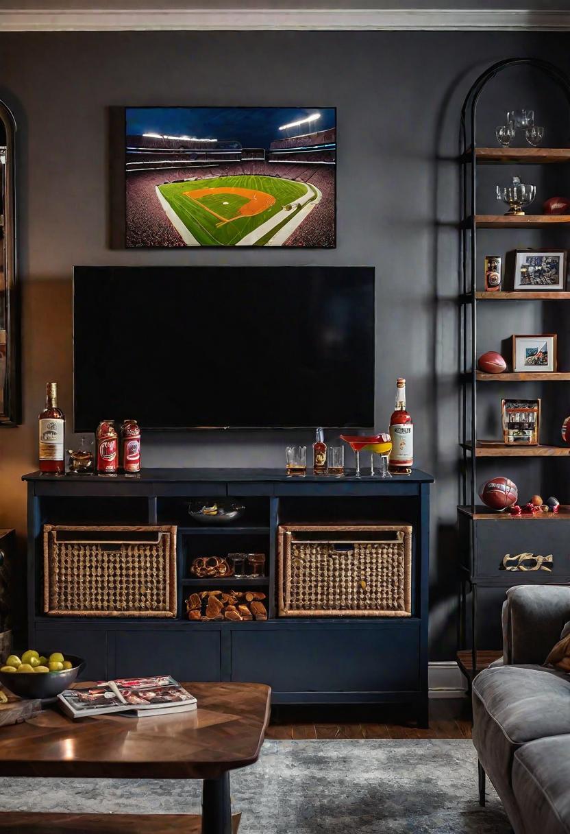 45 Warm & Inviting Cozy Living Room Ideas for Ultimate Relaxation 45 43. Ultimate Sports Fan Retreat-0