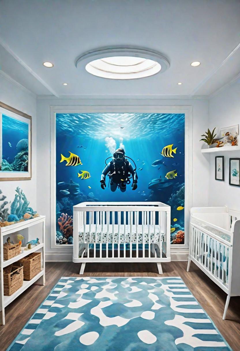 61 Dreamy Nursery Room Inspirations: From Cozy Corners to Whimsical Themes 78 55. Underwater Nursery Theme Ideas-0