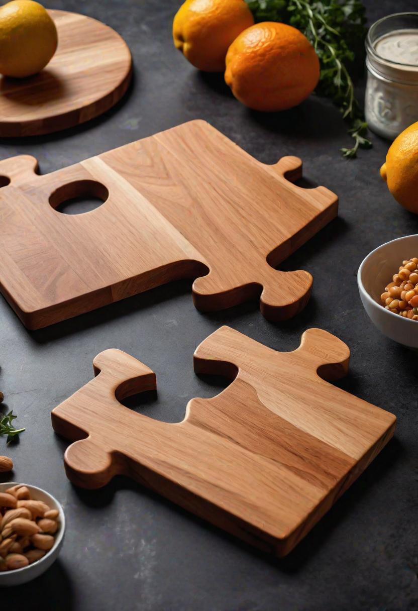 43 Inspiring Kitchen Decor Ideas: Stylish and Functional Accents 31 22. Unique Puzzle Piece Cutting Boards-0