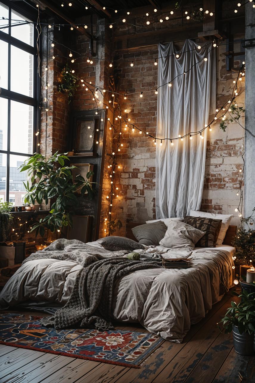 29 wunderschöne neutrale Boho -Schlafzimmer: verträumte und entspannende Räume 14 6. Urban Boho Schlafzimmer Inspiration-0