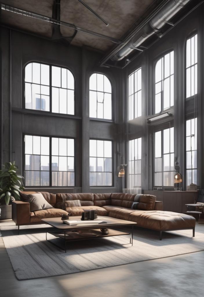 27 faszinierende Wohnzimmerdekorationsideen für 2024 8 6. Urban Loft Decor-0