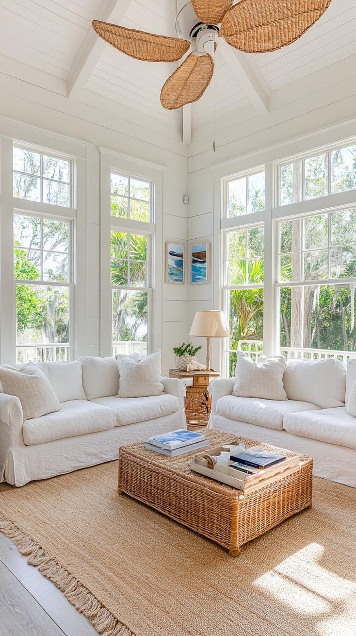 20 unique coastal farmhouse living room ideas, the woW 18 5. Use light laundry on seating to remind an airy ambience by the sea