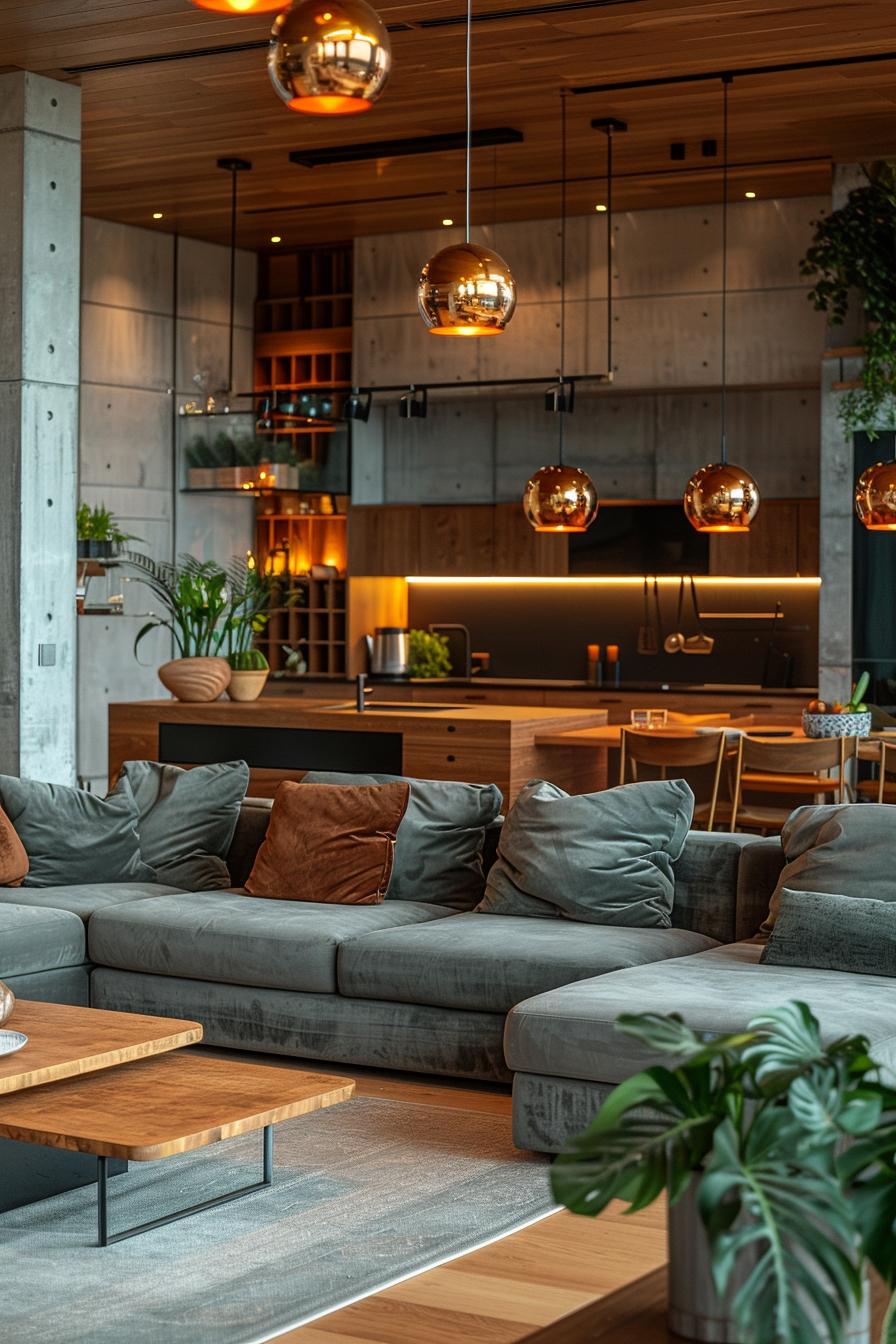 19 unique earthy living room ideas for a cozy makeover 56 17. Velvet & Copper Elegance-0
