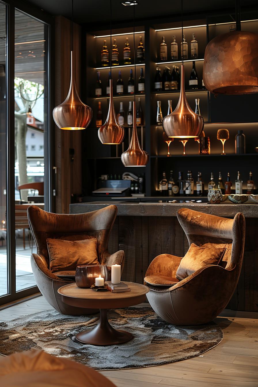 19 unique earthy living room ideas for a cozy makeover 58 17. Velvet & Copper Elegance-2