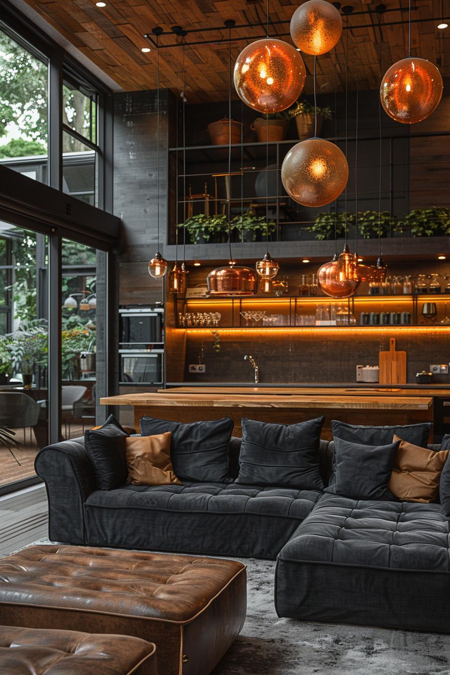19 unique earthy living room ideas for a cozy makeover 59 59 17. Velvet & Copper Elegance-3