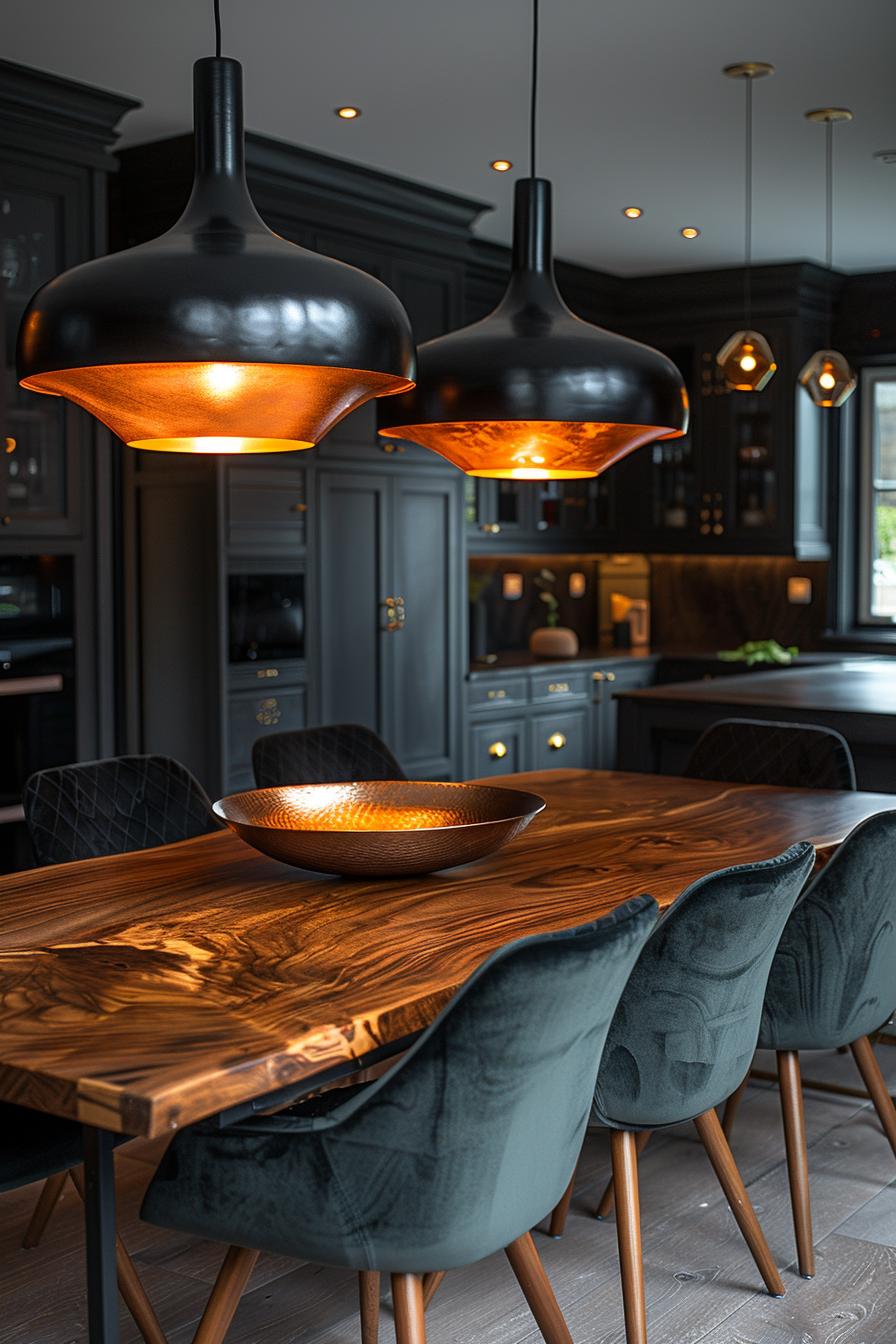15 new modern dining room ideas from the middle of the century 40 14. Velvet-dining chairs with Brass-2