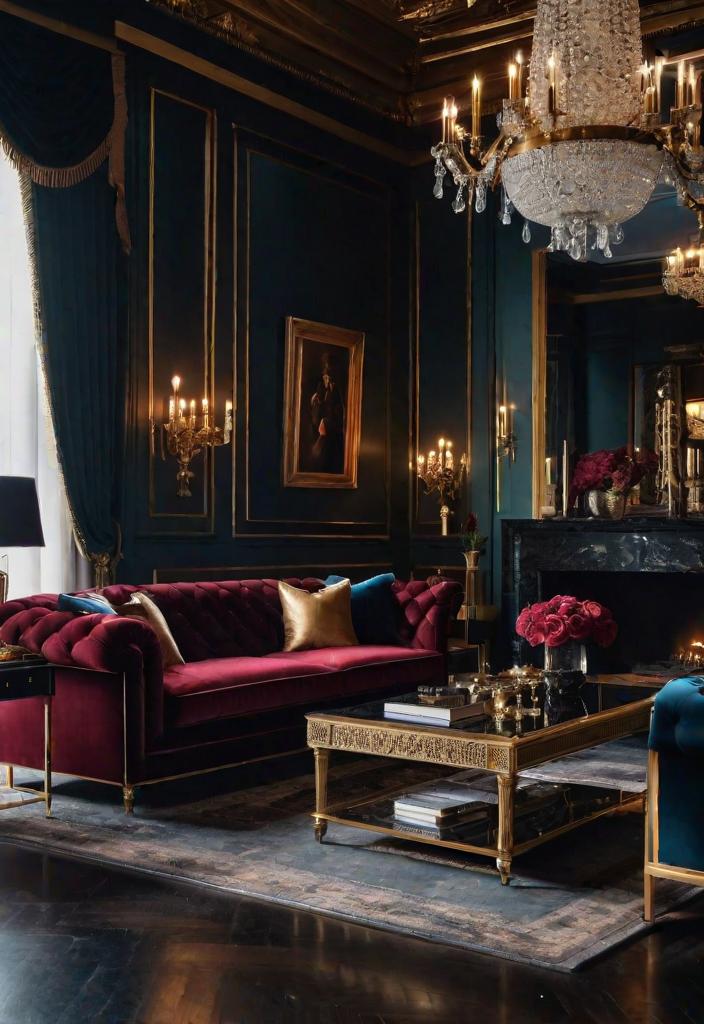 27 faszinierende Wohnzimmerdekorationsideen für 2024 25 23. Velvet Luxe Decor-0