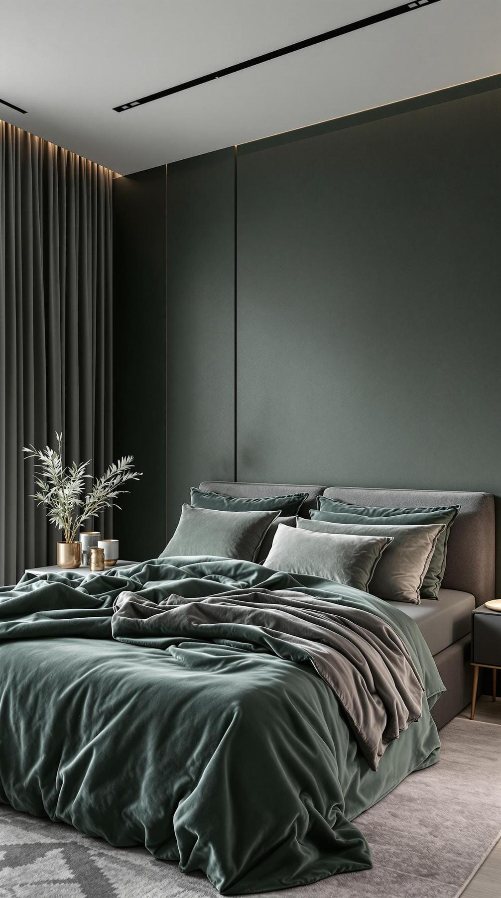 20 new minimalist bedroom ideas to inspire your 2025 refreshment 31 9. Velvet textures: Integrate rich, soft textures into minimalist arrangements-1