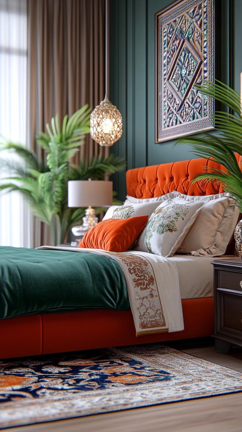 21 new bedroom ideas for your 2025 Refresh 56 20. Total bedding with dark wall colors for a moody look-0