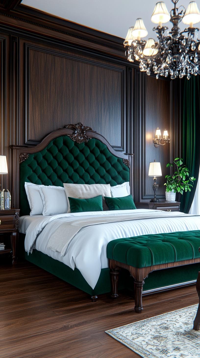 21 new bedroom ideas for your 2025 Refresh 57 20. Total bedding with dark wall colors for a moody look 1