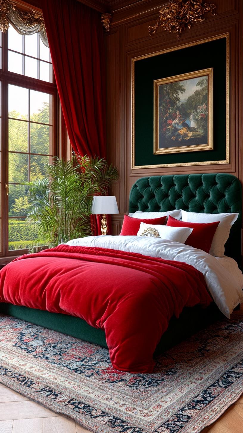 21 new bedroom ideas for your 2025 Refresh 58 20. Total bedding with dark wall colors for a moody look-2