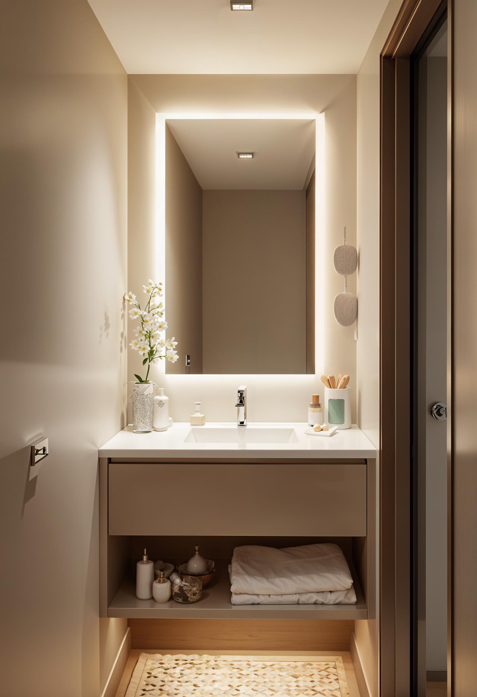 25 Genius tiny bathroom ideas for your makeover 27 9. Versatile illuminated vanity mirror-0