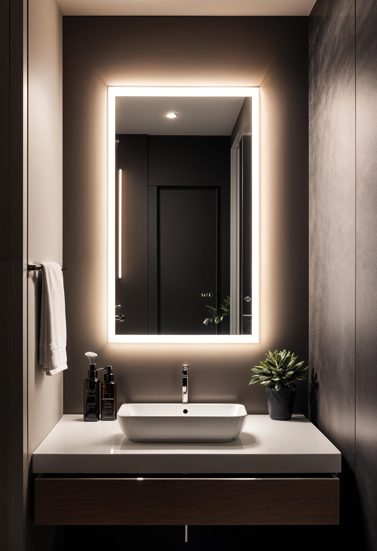 25 Genius tiny bathroom ideas for your makeover 29 9. Versatile illuminated vanity mirror-2