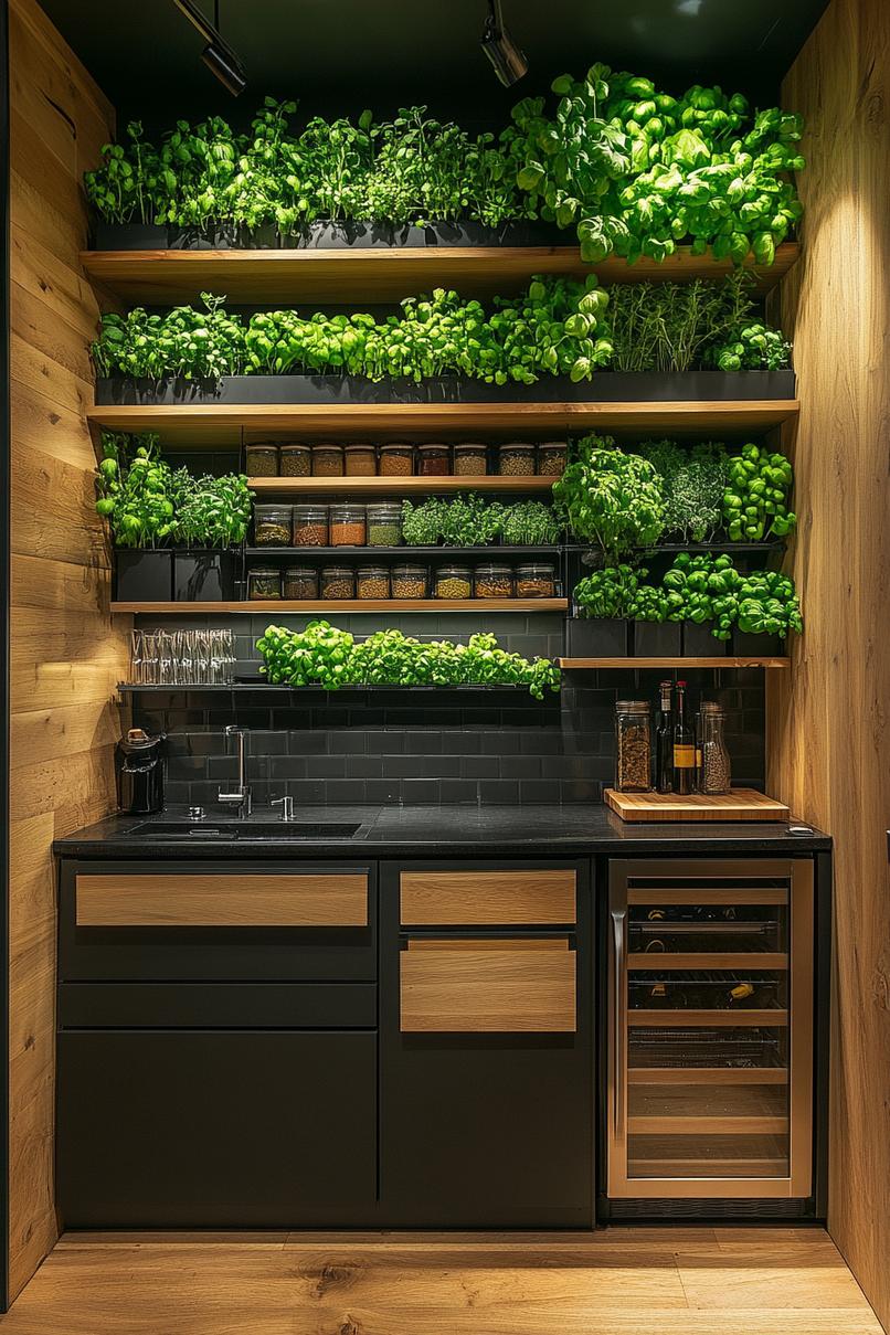 20 Genius tiny kitchen ideas for small apartments 5 1. Vertical herbal garden solutions-2
