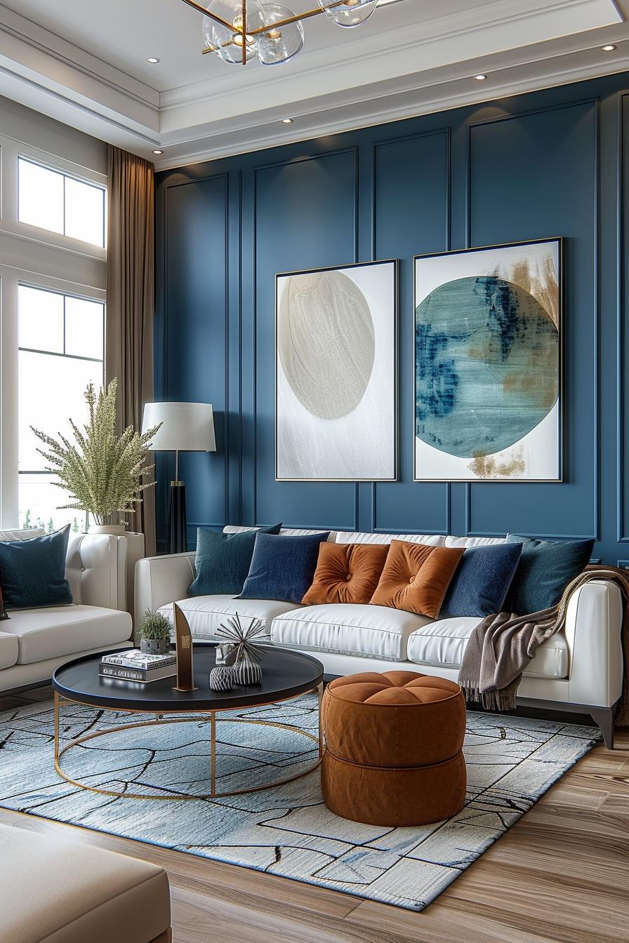 18 colorful in the middle of the century modern living room design 9 3 .. Living Akzent-Wandideen-0