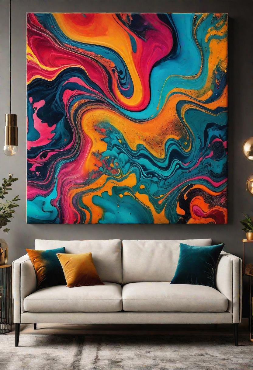 29 Kreativ über den Couch Decor -Ideen, um Ihr Wohnzimmer zu verwandeln 26 24. lebendiges Acrylgift-Kunststück-0