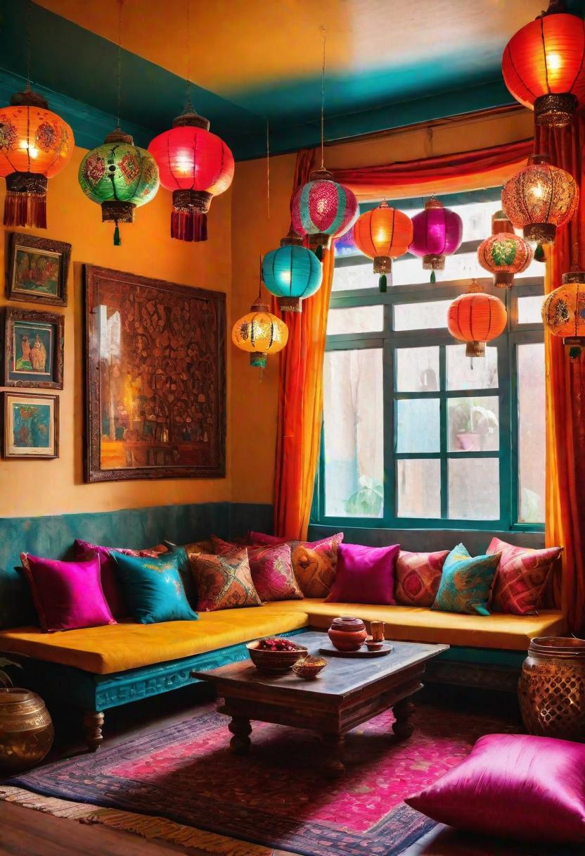 45 Warm & Inviting Cozy Living Room Ideas for Ultimate Relaxation 40 38. Vibrant Bollywood Living Room Ideas-0