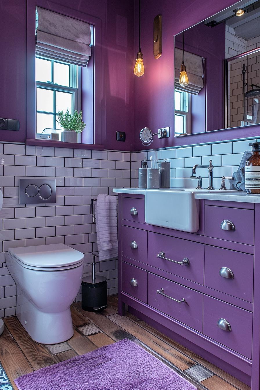 15 trendy bathroom colors for a breathtaking new processing 33 12. Living electric violet bathroom inspiration-0