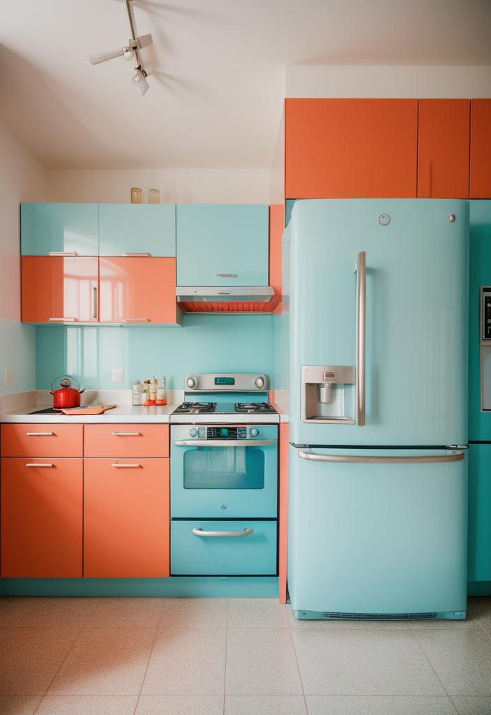 39 Cutting-Edge Modern Kitchen Design Ideas: Contemporary Style 26 20. Vibrant Kitchen Appliances: Adding Personality-0