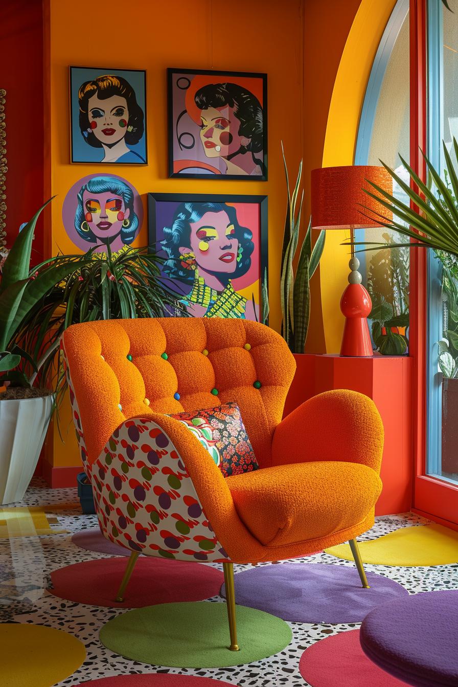 18 colorful in the middle of the century modern living room design 29 10. Lively popart supplement-0